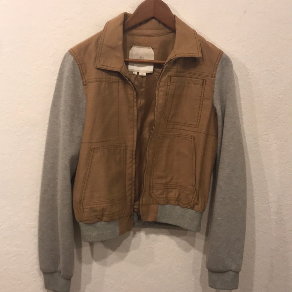 ANTHROPOLOGIE HEI HEI excursion collared bomber Sm
